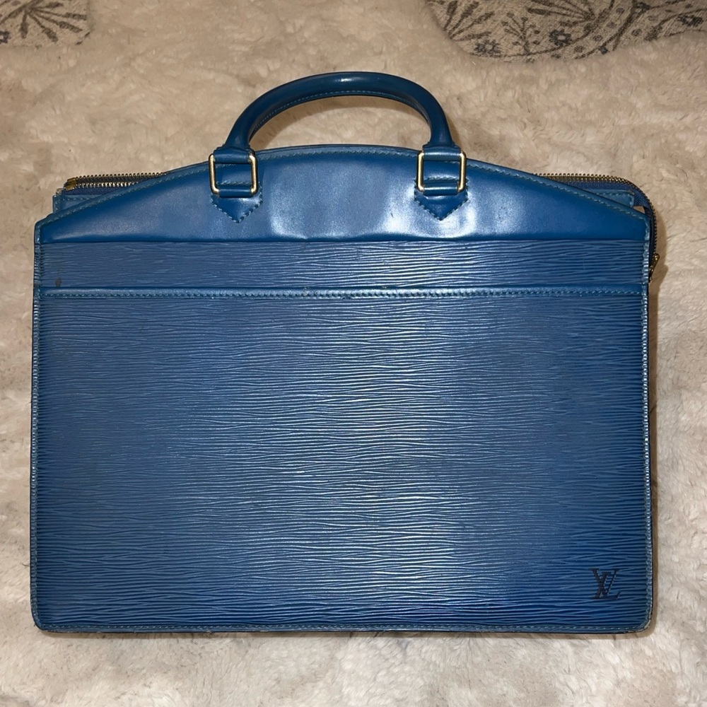 LOUIS VUITTON Epi Riviera Hand Bag Blue M48185 LV Authentic